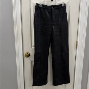 Sage Black Leather Pants